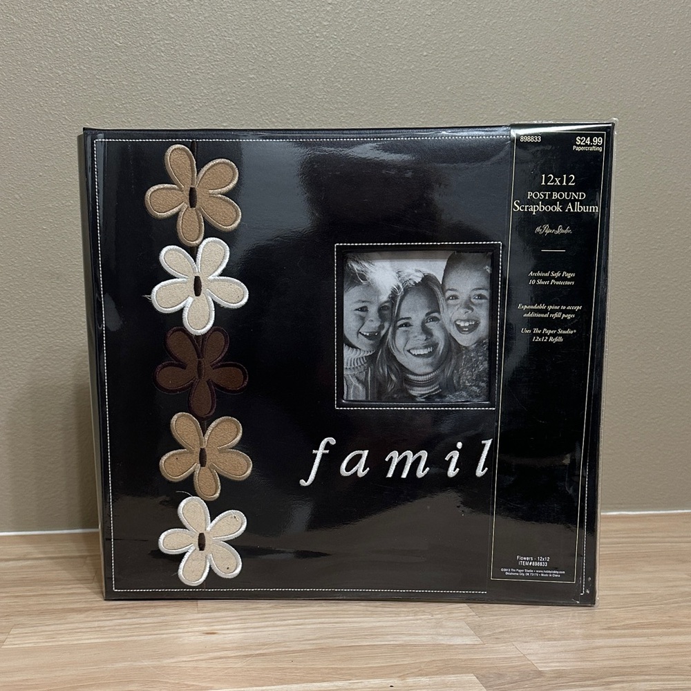 PIONEER Black and Brown Floral Scrapbook Album